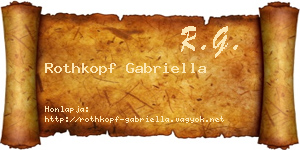 Rothkopf Gabriella névjegykártya