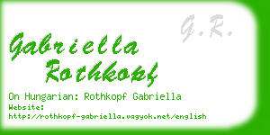 gabriella rothkopf business card
